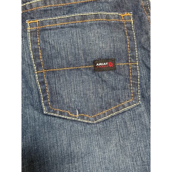 Ariat FR M4 Relaxed Boot Jean Men’s 38x30 Dark Wash Work Jeans EUC - Picture 10 of 16
